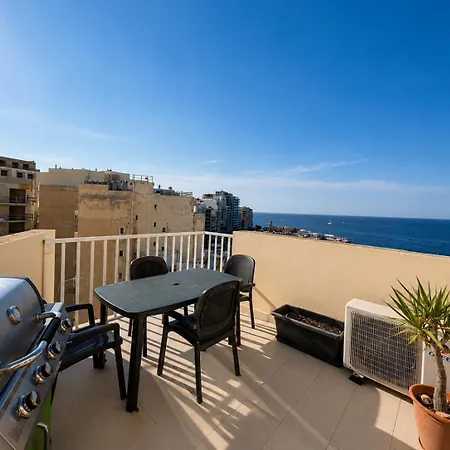 2br Sea View With Terrace & Bbq * Sliema